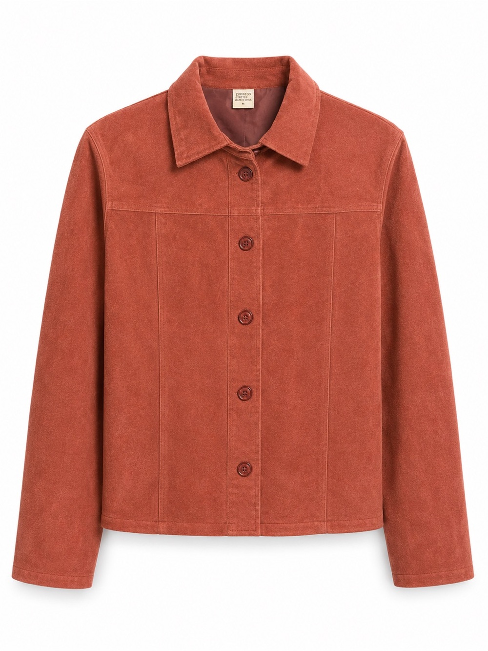 Vintage Live a Little Women's Leather Blazer in Dusty Rose